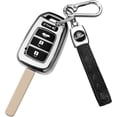 thumbnail image 1 of Key Fob Cover Compatible with Honda Accord Civic CR-V Crosstour HR-V LX 2013-2022 Keychain Case Holder Protector,2-silver, 1 of 6