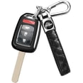 thumbnail image 1 of Key Fob Cover Compatible with Honda Accord Civic CR-V Crosstour HR-V LX 2013-2022 Keychain Case Holder Protector,Black, 1 of 7