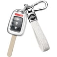 thumbnail image 1 of Key Fob Cover Compatible with Honda Accord Civic CR-V Crosstour HR-V LX 2013-2022 Keychain Case Holder Protector,Silver, 1 of 7