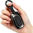 thumbnail image 1 of Key Fob Cover Compatible with Honda Accord Civic CR-V HR-V Pilot Ridgeline 2022-2026 5 Button Metal Keychain Case Holder Protector,black, 1 of 6
