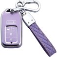 thumbnail image 1 of Key Fob Cover Compatible with Honda Accord Civic CRV HRV CRZ Fit Odyssey Passport Pilot Keychain Case Holder Protector,Purple, 1 of 7