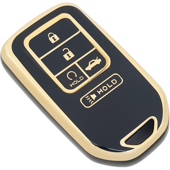 Key Fob Cover Compatible with Honda Accord Civic CRV Pilot Ridgeline Odyssey Passport Keychain Case Holder Protector,Black