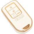 thumbnail image 1 of Key Fob Cover Compatible with Honda Accord Civic CRV Pilot Ridgeline Odyssey Passport Keychain Case Holder Protector,White, 1 of 6