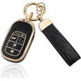 thumbnail image 1 of Key Fob Cover Compatible with Honda Accord Civic HR-V CR-V Pilot Sport SI EX EX-L Touring 2022-2026 Keychain Case Holder Protector,Black,  Keychain, 1 of 6