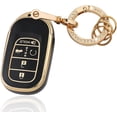 thumbnail image 1 of Key Fob Cover Compatible with Honda Accord Civic HR-V CR-V Pilot Sport SI EX EX-L Touring 2022-2026 Keychain Case Holder Protector,Black,  Keyring, 1 of 6