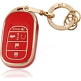 thumbnail image 1 of Key Fob Cover Compatible with Honda Accord Civic HR-V CR-V Pilot Sport SI EX EX-L Touring 2022-2026 Keychain Case Holder Protector,Red,  Keyring, 1 of 6