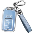thumbnail image 1 of Key Fob Cover Compatible with Honda Accord Civic Pilot CR-V Passport Insight EX Odyssey 2015-2021 Keychain Case Holder Protector,Blue, 1 of 6