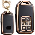 thumbnail image 1 of Key Fob Cover Compatible with Honda Odyssey Freed Elysion 2016-2023 6 Button Keychain Case Holder Protector,C-black, 1 of 6