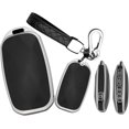 thumbnail image 1 of Key Fob Cover Compatible with Hyundai Genesis GV60 GV80 G70 GV70 G90 TPU 5 Button Keychain Case Holder Protector,A Black, 1 of 8
