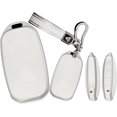 thumbnail image 1 of Key Fob Cover Compatible with Hyundai Genesis GV60 GV80 G70 GV70 G90 TPU 5 Button Keychain Case Holder Protector,C White, 1 of 8