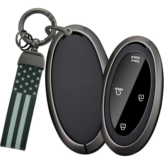 Key Fob Cover Compatible with Hyundai Ioniq 6 Grandeur KONA 2023-2024 5-7 Button Keychain Case Holder Protector,National Flag-black