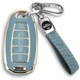 thumbnail image 1 of Key Fob Cover Compatible with Hyundai Palisade Elantra Keychain Case Holder Protector,Blue, 1 of 6