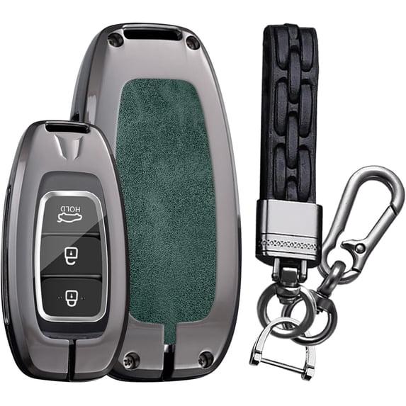 Key Fob Cover Compatible with Hyundai Palisade Elantra Kona Santa Fe Veloster Accent 2020-2023 3-5 Button Keychain Case Holder Protector