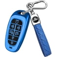 thumbnail image 1 of Key Fob Cover Compatible with Hyundai Sonata Santa Fe Tucson 2020-2023 7 Button TPU Keychain Case Holder Protector,B:blue, 1 of 6
