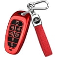 thumbnail image 1 of Key Fob Cover Compatible with Hyundai Sonata Santa Fe Tucson 2020-2023 7 Button TPU Keychain Case Holder Protector,B:red, 1 of 6