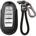 thumbnail image 1 of Key Fob Cover Compatible with Infiniti Q50 Q60 QX50 QX55 QX60 5 Button Keychain Case Holder Protector,Long Keychain-black, 1 of 6