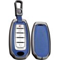 thumbnail image 1 of Key Fob Cover Compatible with Infiniti Q50 Q60 QX50 QX55 QX60 5 Button Keychain Case Holder Protector,Short Keychain-blue, 1 of 8