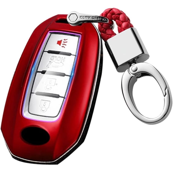 Key Fob Cover Compatible with Fit for Infiniti Q50 Q60 QX50 QX55 QX60 EX25 EX35 FX35 FX45 FX50 EX37 2018-2025 ABS Keychain