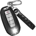 thumbnail image 1 of Key Fob Cover Compatible with Infiniti Q50 Q60 QX60 QX50 QX55 2019-2024 Keychain Case Holder Protector,Black, 1 of 7