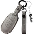 thumbnail image 1 of Key Fob Cover Compatible with Infiniti QX50 QX55 QX60 Q50 Q60 2018-up Keychain Case Holder Protector,3-BTN-Panic-Grey, 1 of 9