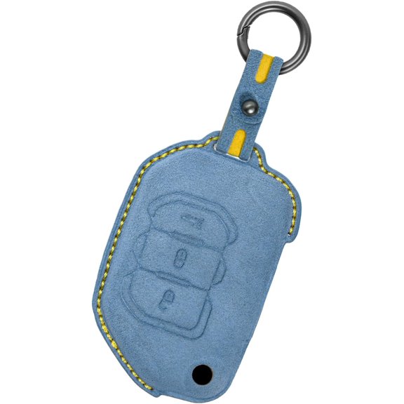 Key Fob Cover Compatible with Jeep Gladiator JT Rubicon Wrangler JL JLU Full Protection Car Key Case Keychain Case Holder Protector,Dark Green,Blue