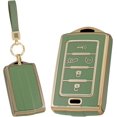 thumbnail image 1 of Key Fob Cover Compatible with Jeep Grand Cherokee Wagoneer 2021-2023 Keychain Case Holder Protector,5 Button-Green, 1 of 7