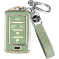 thumbnail image 1 of Key Fob Cover Compatible with Jeep Grand Cherokee Wagoneer Grand Cherokee L 2021-2023 Keychain Case Holder Protector,Green, 1 of 7