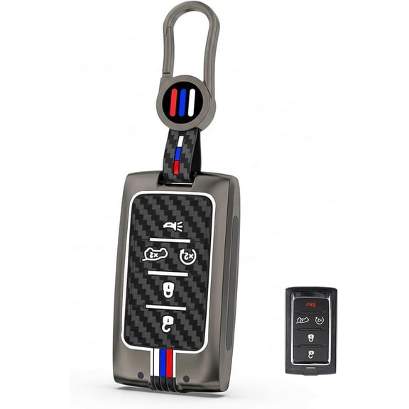 Key Fob Cover Compatible with Jeep Grand Wagoneer Cherokee L 2021-2026 Keychain Case Holder Protector,1,5 Button