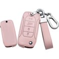 thumbnail image 1 of Key Fob Cover Compatible with Jeep Renegade 2015-2020 Keychain Case Holder Protector,Leather Keychain-pink, 1 of 8
