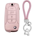 thumbnail image 1 of Key Fob Cover Compatible with Jeep Renegade 2015-2020 Keychain Case Holder Protector,long keychain-Pink, 1 of 8