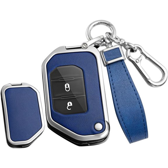 Compatible Key Fob Cover for Jeep Grand Cherokee Dodge Charger Challenger Durango Journey Dart Chrysler 300 Key Case Holder Protector Metal Keychain