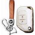 thumbnail image 1 of Key Fob Cover Compatible with Jeep Wrangler JL JLU Gladiator Keychain Case Holder Protector,B White, 1 of 7