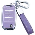 thumbnail image 1 of Key Fob Cover Compatible with Kia Sorento Sportage Rio Soul Forte Optima Carens Picanto Keychain Case Holder Protector,Purple, 1 of 7