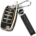 thumbnail image 1 of Key Fob Cover Compatible with Kia Sorento Sportage Rio Soul Forte Optima Keychain Case Holder Protector,Black, 1 of 7