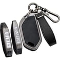 thumbnail image 1 of Key Fob Cover Compatible with Kia Telluride 2023-2024 2 Button Keychain Case Holder Protector,Long Keychain-black, 1 of 8