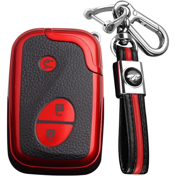 Key Fob Cover Compatible with Lexus CT200H ES350 GX400 Keychain Case Holder Protector,Red