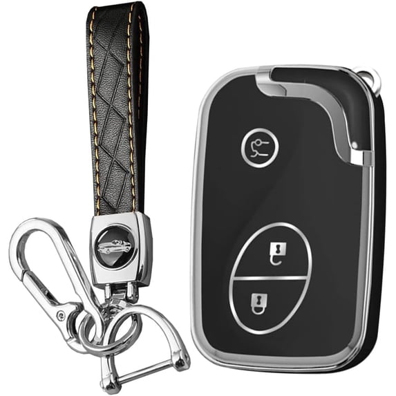 Key Fob Cover Compatible with Lexus CT200H ES350 Keychain Case Holder Protector,A Black