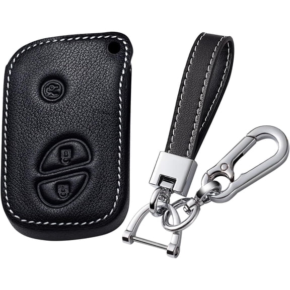 Key Fob Cover Compatible with Lexus ES ES350 RX350 IS250 GS350 GX460 CT200h LS LS460 Keychain Case Holder Protector,3 Button A Black