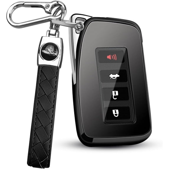 Key Fob Cover Compatible with Lexus ES GS NX LS RX RC GX LX 570 200 250 350 460 300 F 450h 600h Keychain Case Holder Protector,Black