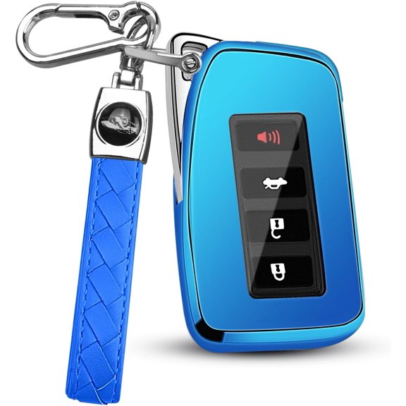 Key Fob Cover Compatible with Lexus ES GS NX LS RX RC GX LX 570 200 250 350 460 300 F 450h 600h Keychain Case Holder Protector,Blue
