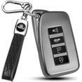 thumbnail image 1 of Key Fob Cover Compatible with Lexus ES GS NX LS RX RC GX LX 570 200 250 350 460 300 F 450h 600h Keychain Case Holder Protector,Grey, 1 of 6