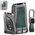 thumbnail image 1 of Key Fob Cover Compatible with Lexus ES IS LS LC NX RX LX RC GX UX TX Leather 3 Button 2018-2025 Keychain Case Holder Protector,Green-short Keychain, 1 of 9