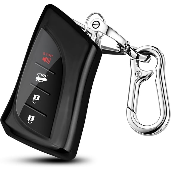 Key Fob Cover Compatible with Lexus ES250 ES350 GX550 LX600 LS500 LC500h NX300h RX350 RX450h UX200 2018-2025 Keychain Case Holder Protector,Black