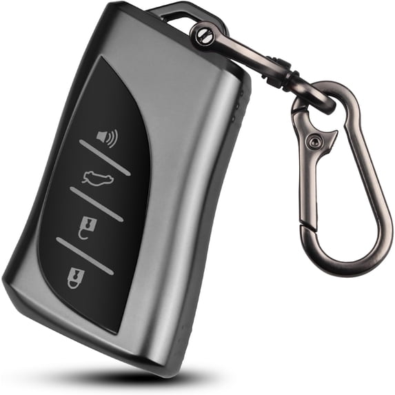 Key Fob Cover Compatible with Lexus ES250 ES350 GX550 LX600 LS500 LC500h NX300h RX350 RX450h UX200 2018-2025 Keychain Case Holder Protector,Gray