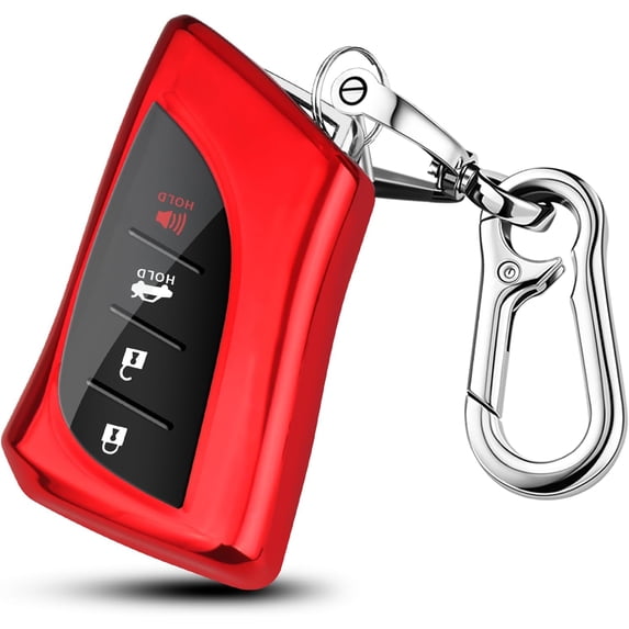 Key Fob Cover Compatible with Lexus ES250 ES350 GX550 LX600 LS500 LC500h NX300h RX350 RX450h UX200 2018-2025 Keychain Case Holder Protector,Red