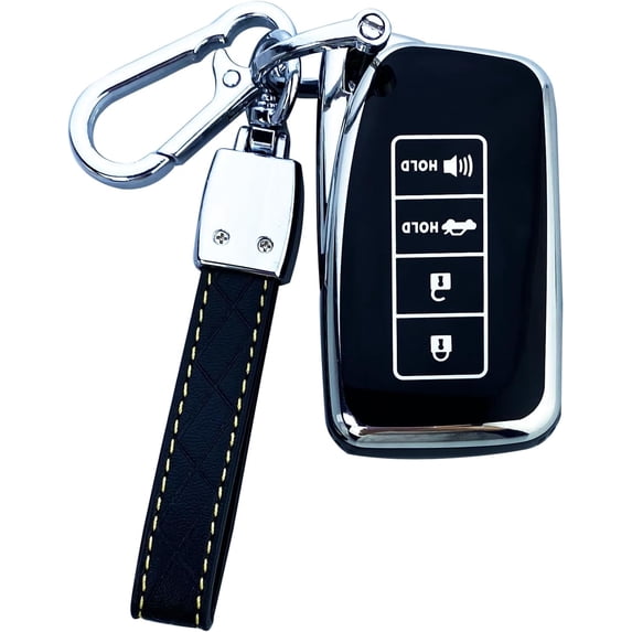 Key Fob Cover Compatible with Lexus ES350 NX300h RC RX IS 300 350 200t GS450H LX570 2013-2018 5 Button TPU Keychain Case Holder Protector,Black