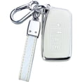 thumbnail image 1 of Key Fob Cover Compatible with Lexus ES350 NX300h RC RX IS 300 350 200t GS450H LX570 2013-2018 5 Button TPU Keychain Case Holder Protector,White, 1 of 7