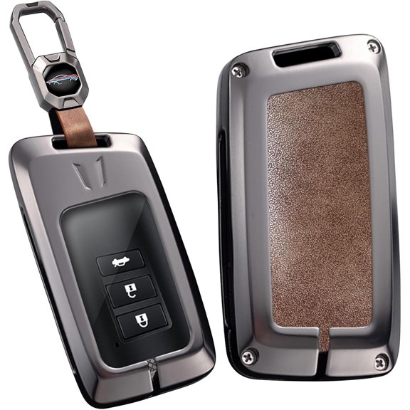 Key Fob Cover Compatible with Lexus IS ES GX NX RX LX LC LS RC UX US GS 4 Button Keychain Case Holder Protector,Short Keychain-brown