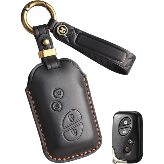 Key Fob Cover Compatible with Lexus RX350 RX450h CT200H IS250 IS350 LS460 GS350 ES350 LX570 4 Button Keychain Case Holder Protector,Black