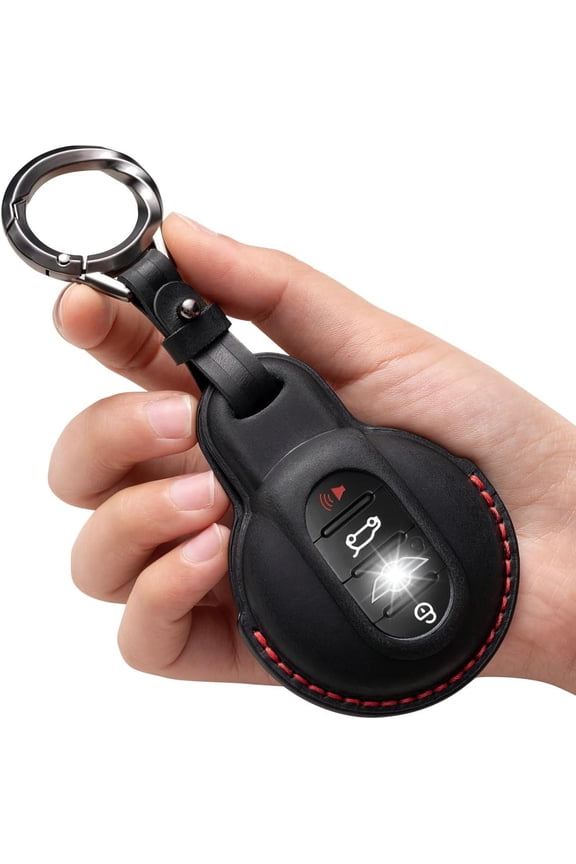 Key Fob Cover Compatible with MINI Cooper 2014-2026 Keychain Case Holder Protector,Black